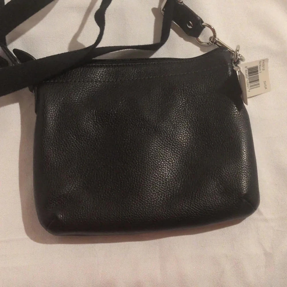 Coach Black Leather Messenger Bag - Picture 5 of 7